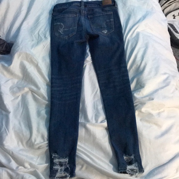 American eagle PATCHED skinny jeans size 4 - Picture 3 of 5